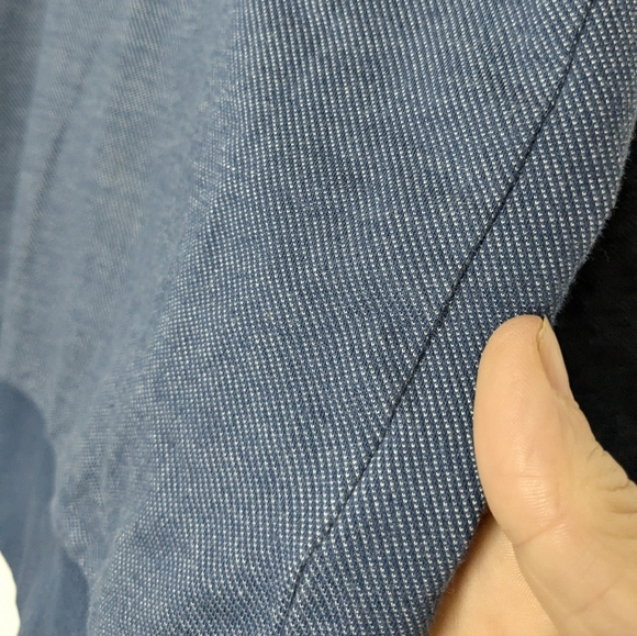 Adventura Medium Blue Organic Cotton Scoop Neck Pullover Sweater - Picture 3 of 10